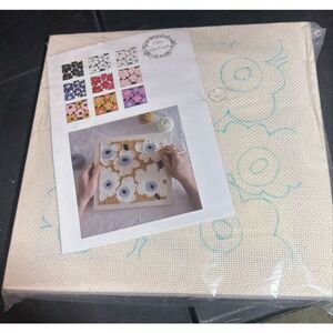 Punch Needle Embroidery Kit for Beginners – DIY Floral Wall Art (Complete Set)